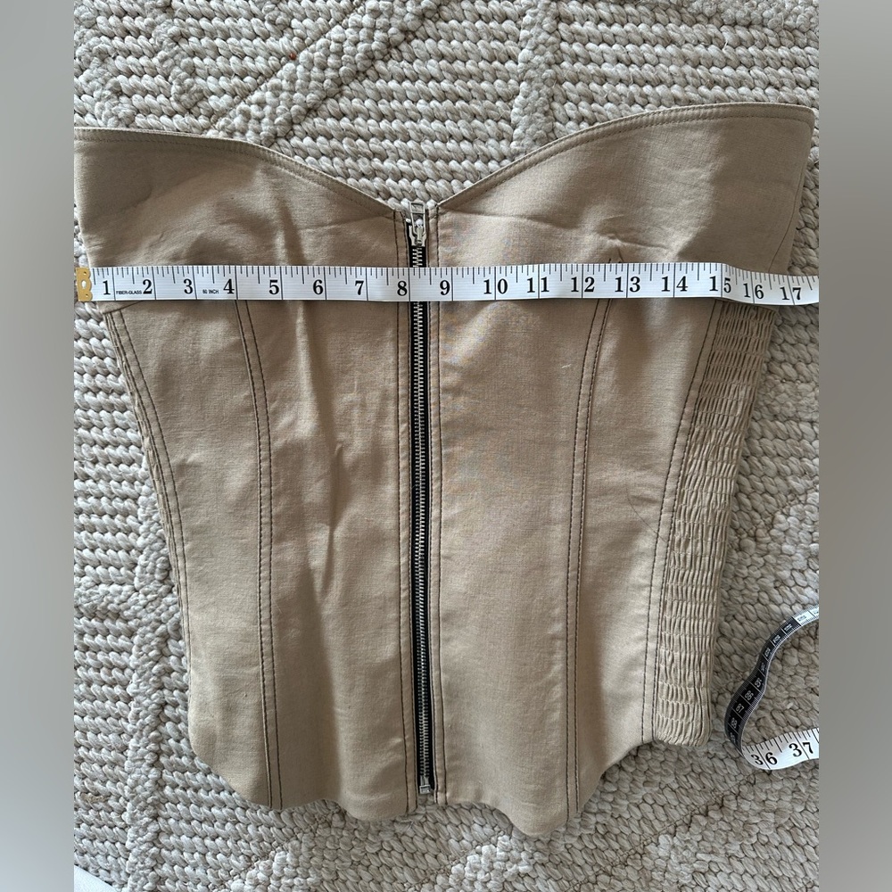 RARE Zara TOPSTITCHED ZIPPER BUSTIER Size Medium New without Tags - Picture 12 of 12